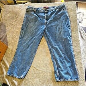 Roundtree & Yorke Authentic Denim Blue Medium Wash Straight Leg Jeans 48x28
